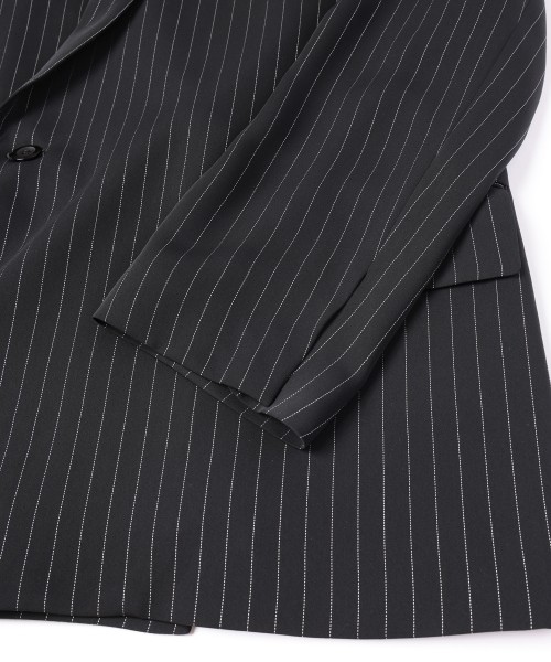 ジャケット・アウター Double Satin Tailored Tie Locken Jacket CULLNI ONLINE / Double Satin Stripe Tailored Tie Locken Jacket