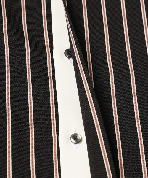 CULLNI ONLINE STORE / Melange Stripe Twill Asymmetrical
