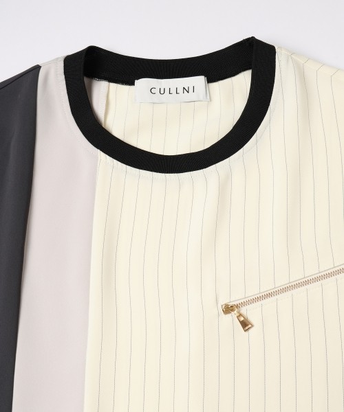 専用！新品！CULLNI Satin Mix Pocket Pullover CULLNI Satin Mix Pocket Pullover Cut Sewオンライン ショップ