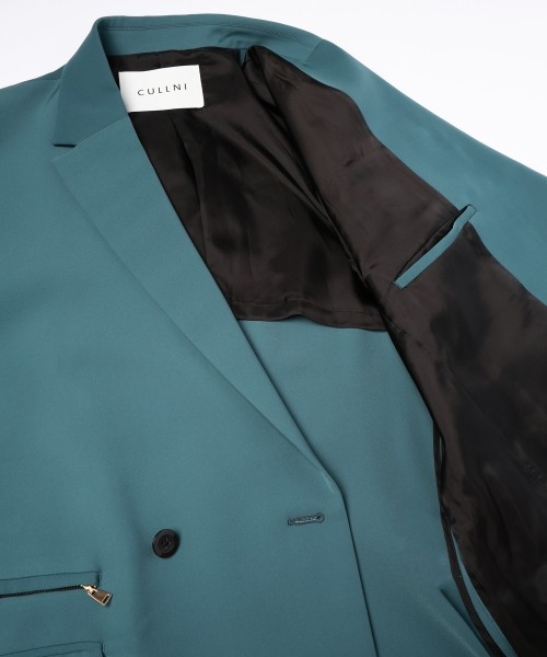 CULLNI ONLINE / Dry Double Satin Zip Pocket Tailored Jacket