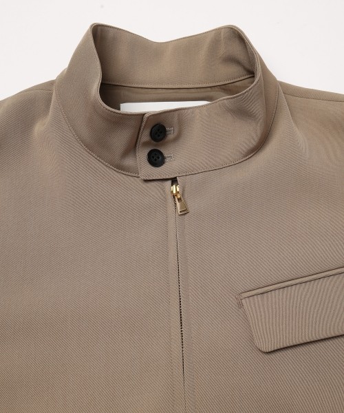 Dry Stretch Twill Minimal Harrington Jacket