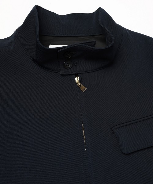 Dry Stretch Twill Minimal Harrington Jacket