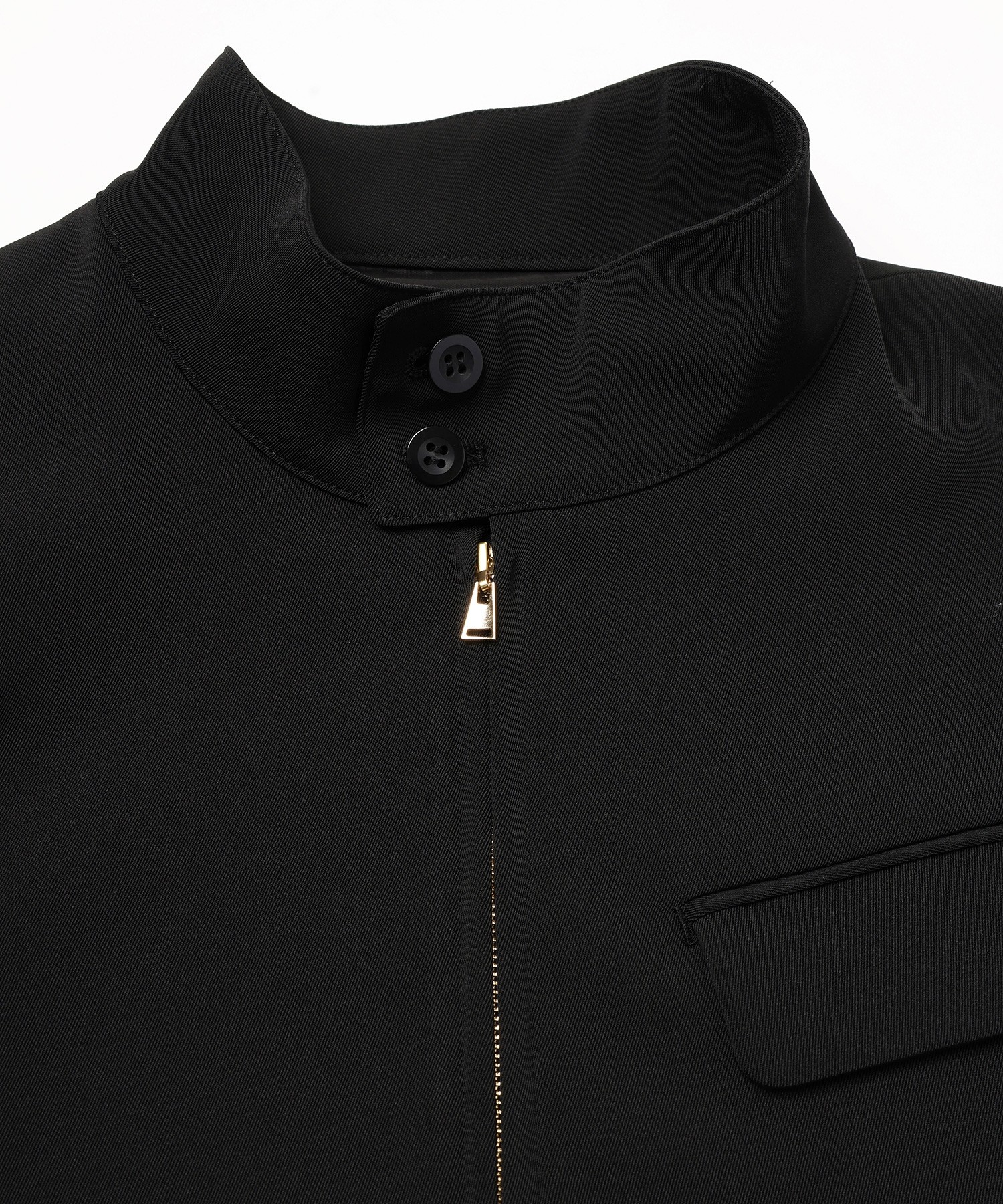 Dry Stretch Twill Minimal Harrington Jacket