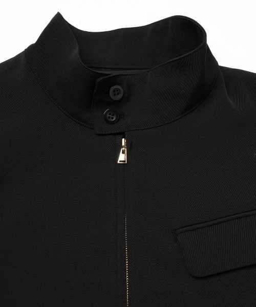 Dry Stretch Twill Minimal Harrington Jacket