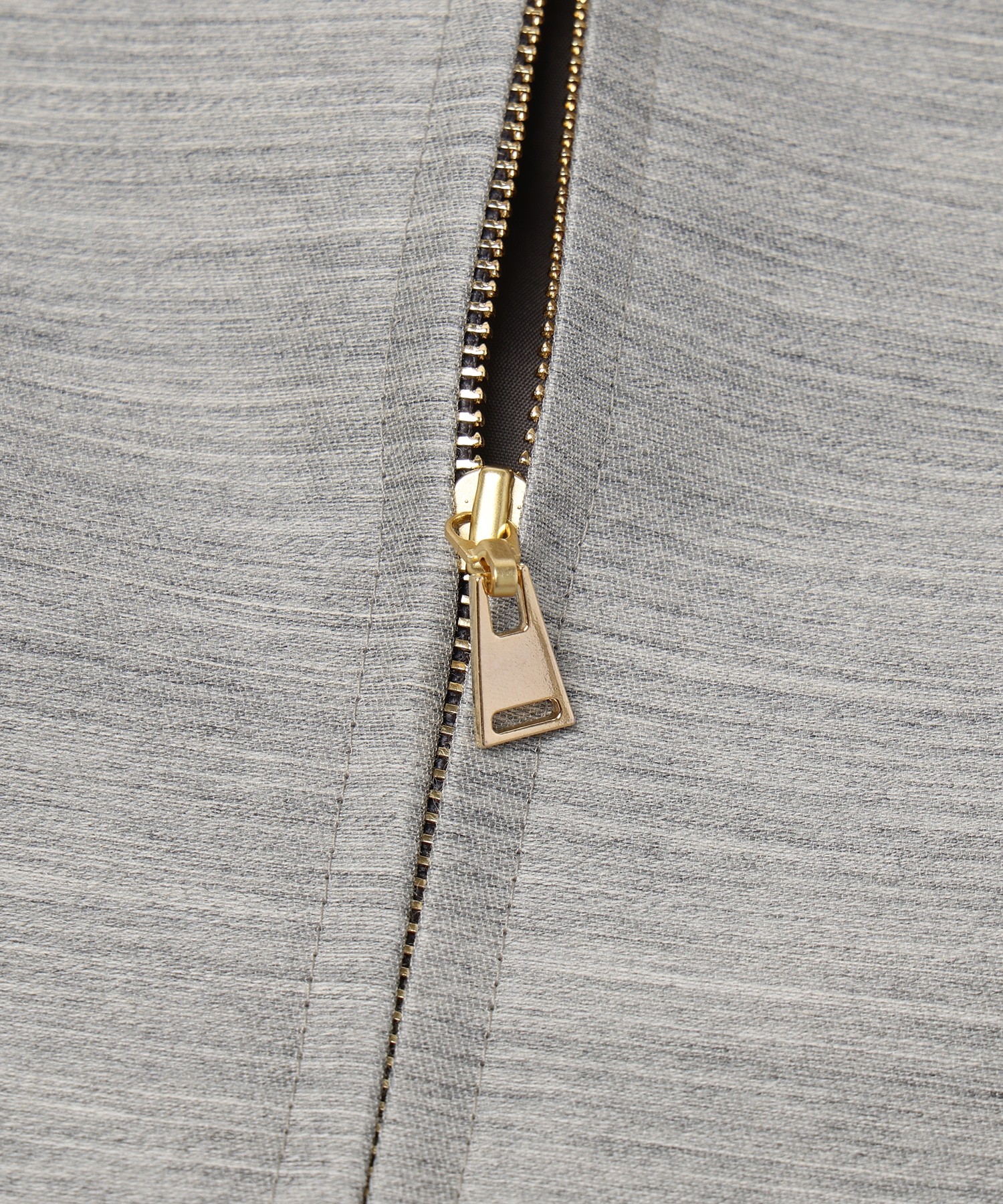 Silk Wool Twill Minimal Harrington Jacket