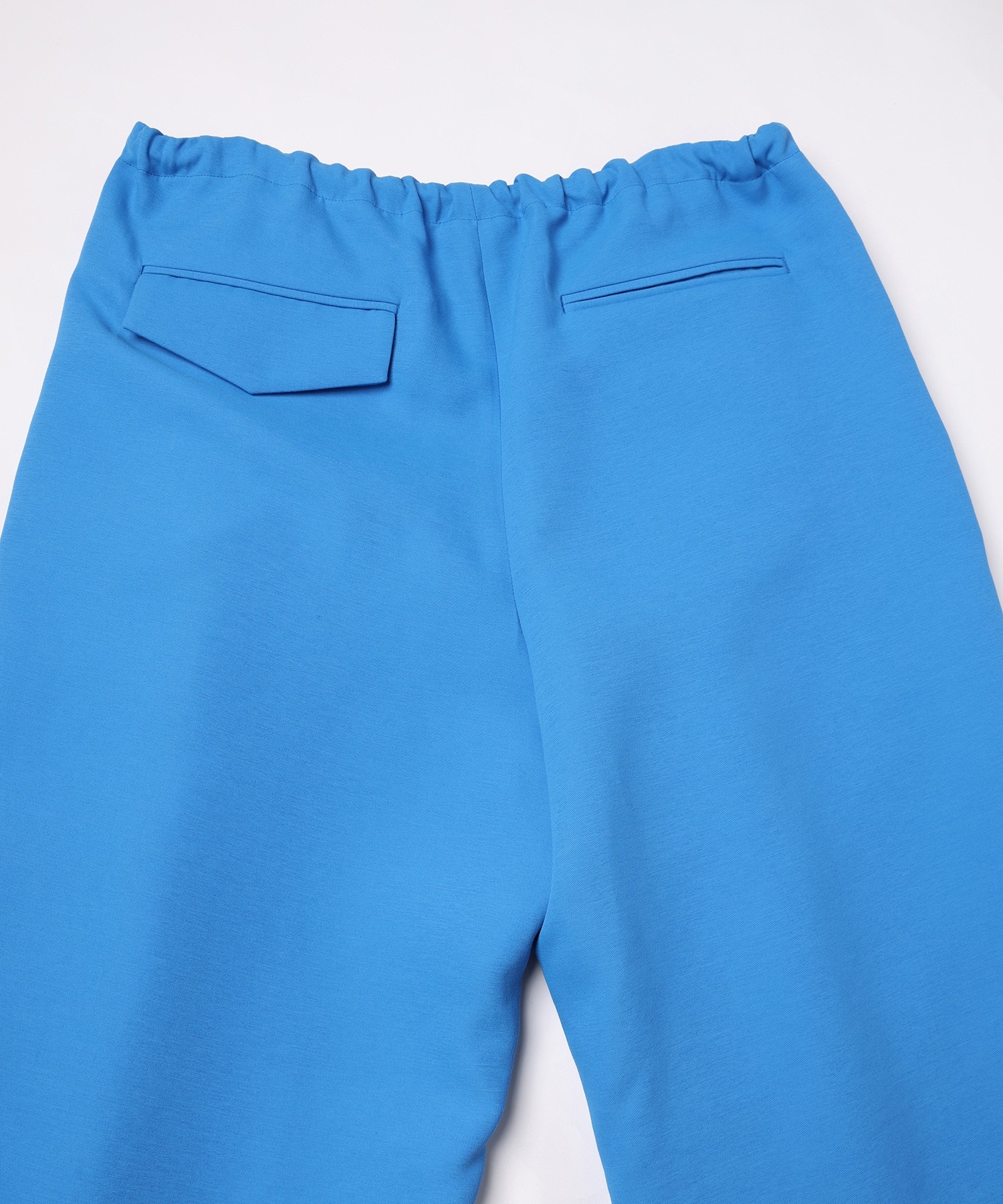 Structured Twill Double Cloth Pintuck 2Tuck Drawstring Wide Pants
