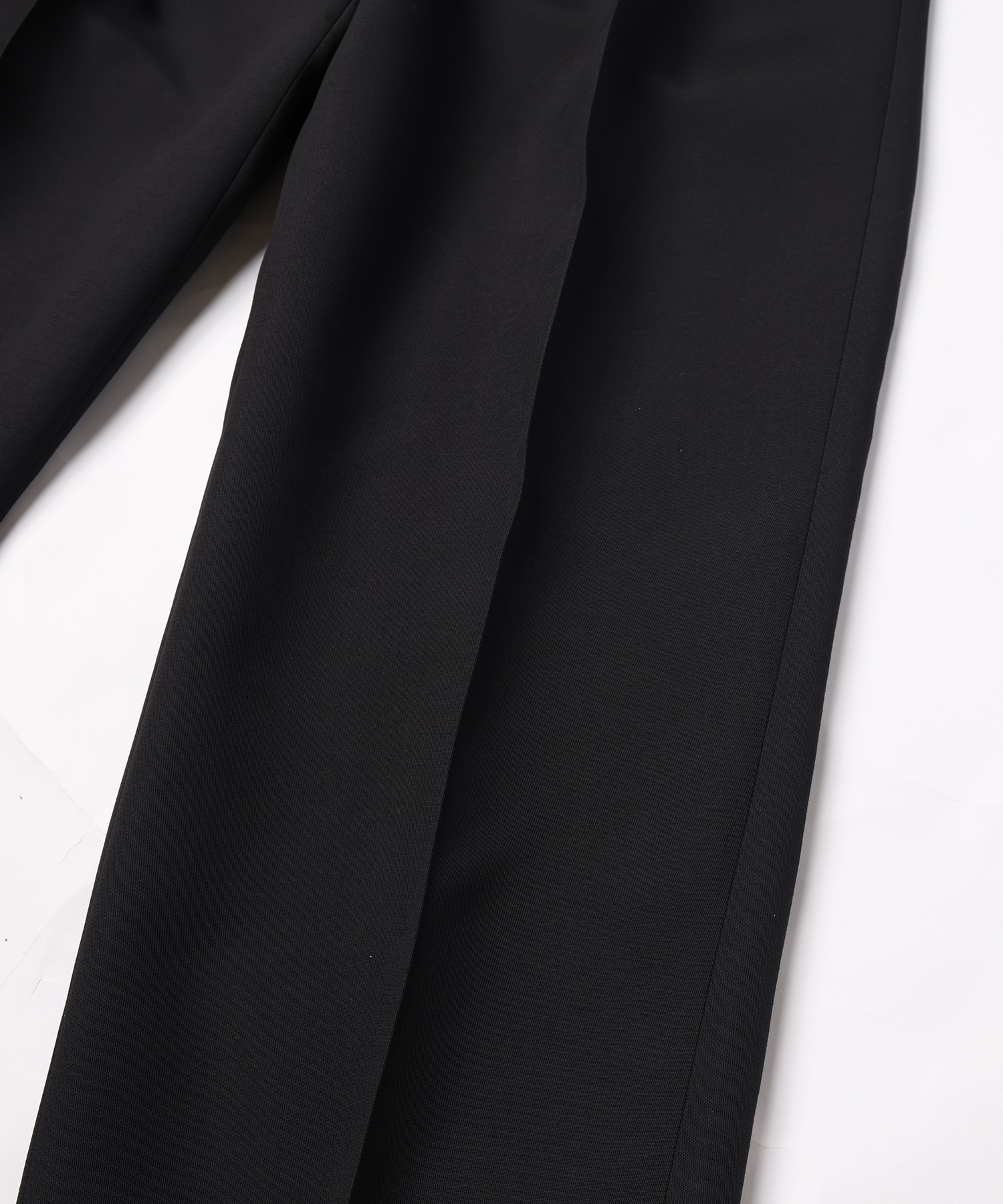 Structured Twill Double Cloth Pintuck 2Tuck Drawstring Wide Pants