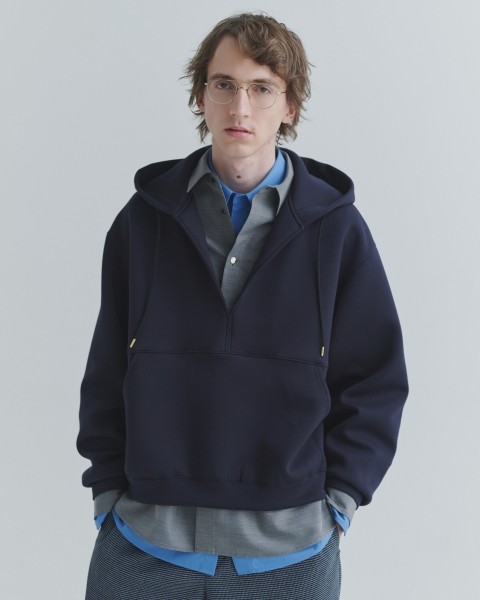 Minimal Skipper Double Face Hoodie