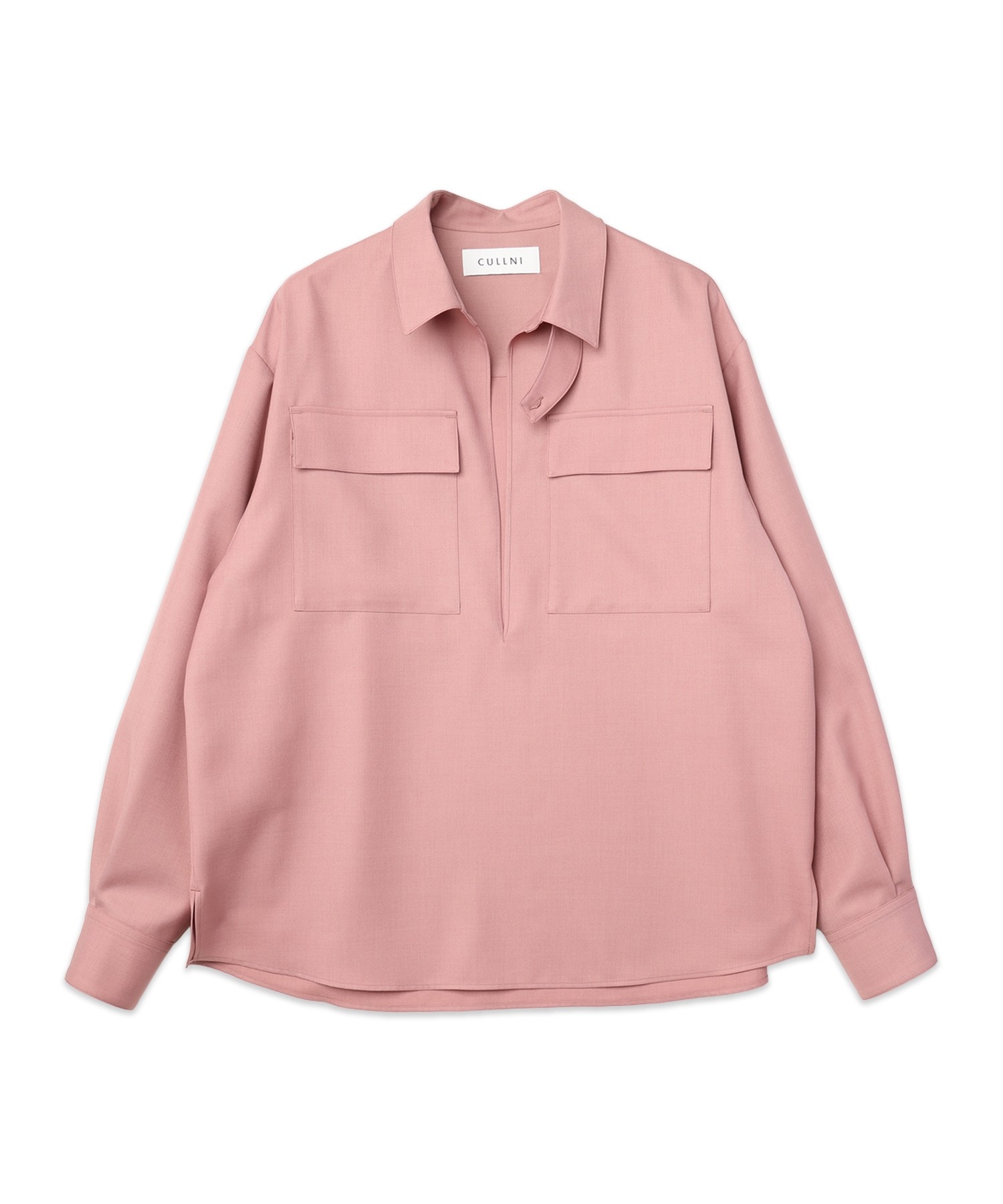 Dry Gabardine Skipper Collar Long Sleeve Shirt