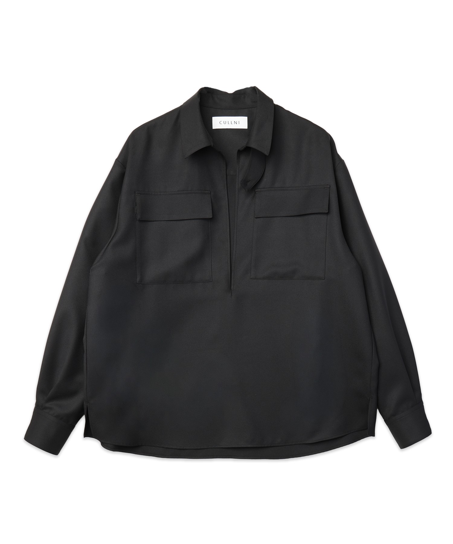 Dry Gabardine Skipper Collar Long Sleeve Shirt