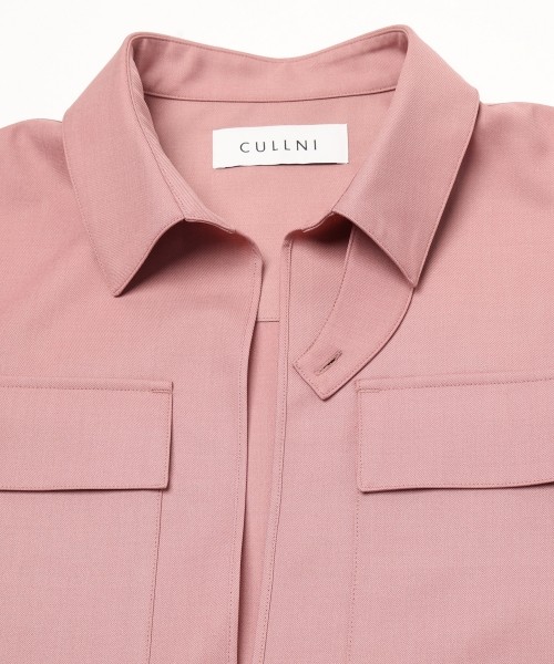 Dry Gabardine Skipper Collar Long Sleeve Shirt