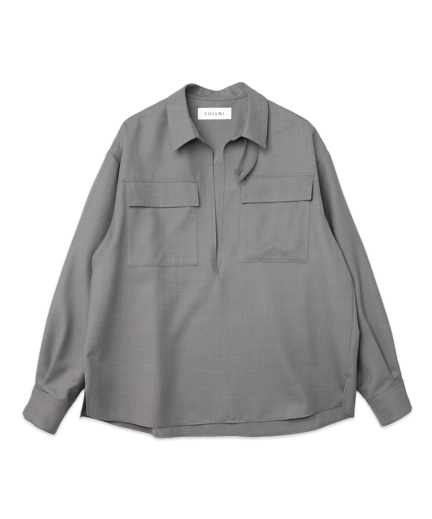 Dry Gabardine Skipper Collar Long Sleeve Shirt