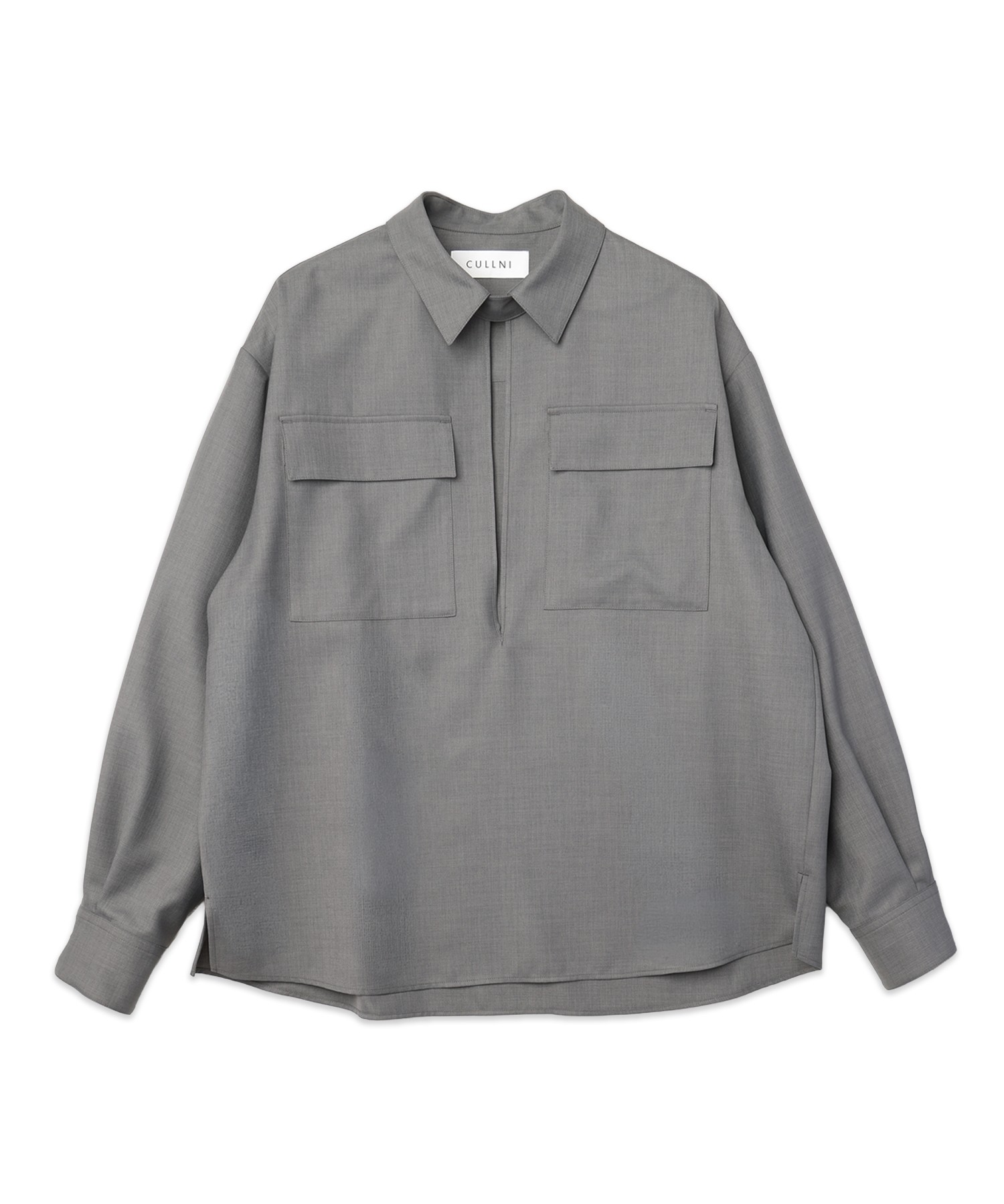 Dry Gabardine Skipper Collar Long Sleeve Shirt