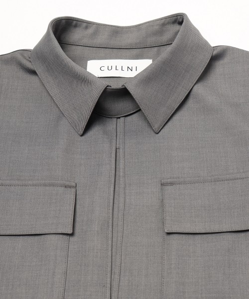 Dry Gabardine Skipper Collar Long Sleeve Shirt
