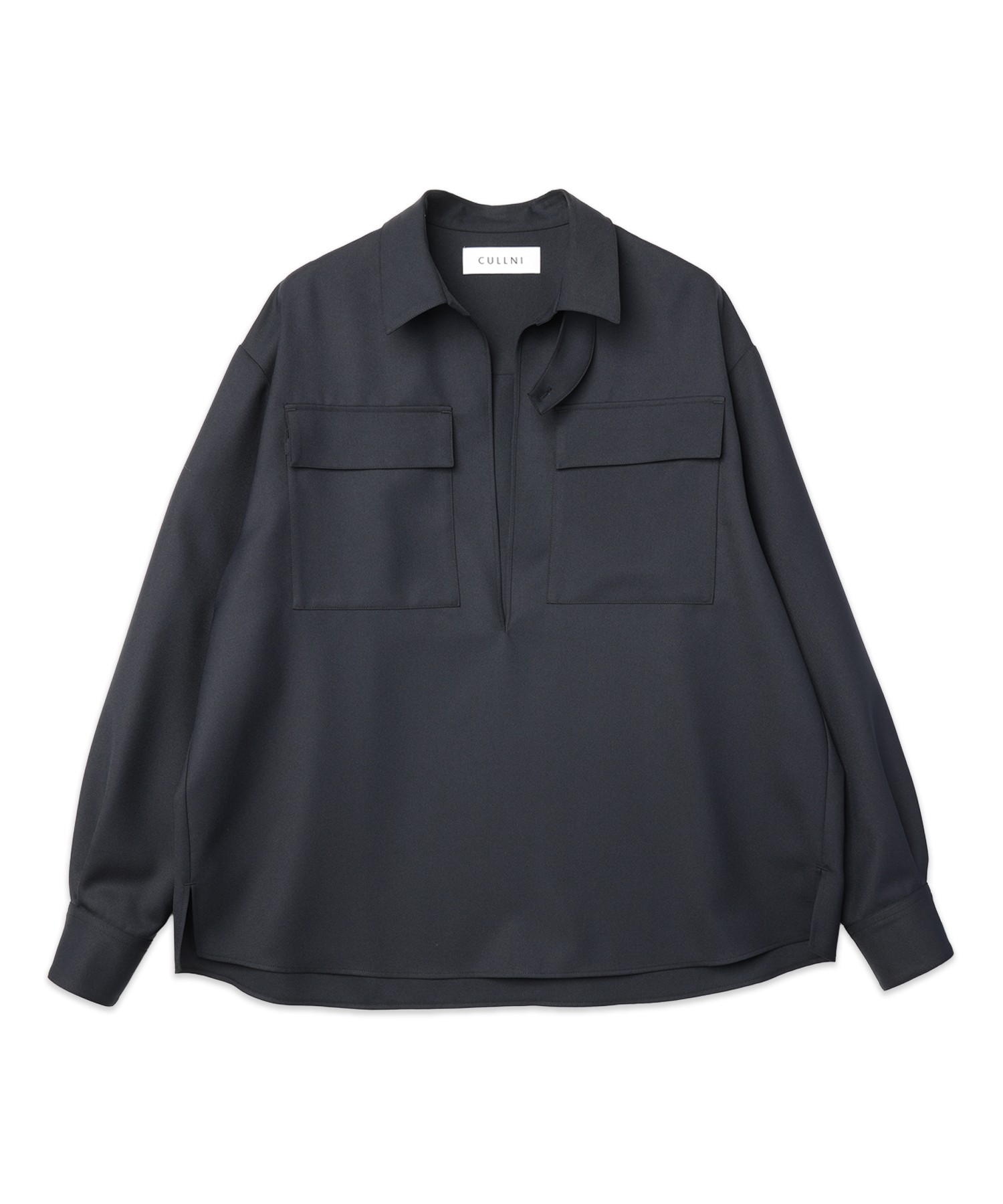 Dry Gabardine Skipper Collar Long Sleeve Shirt