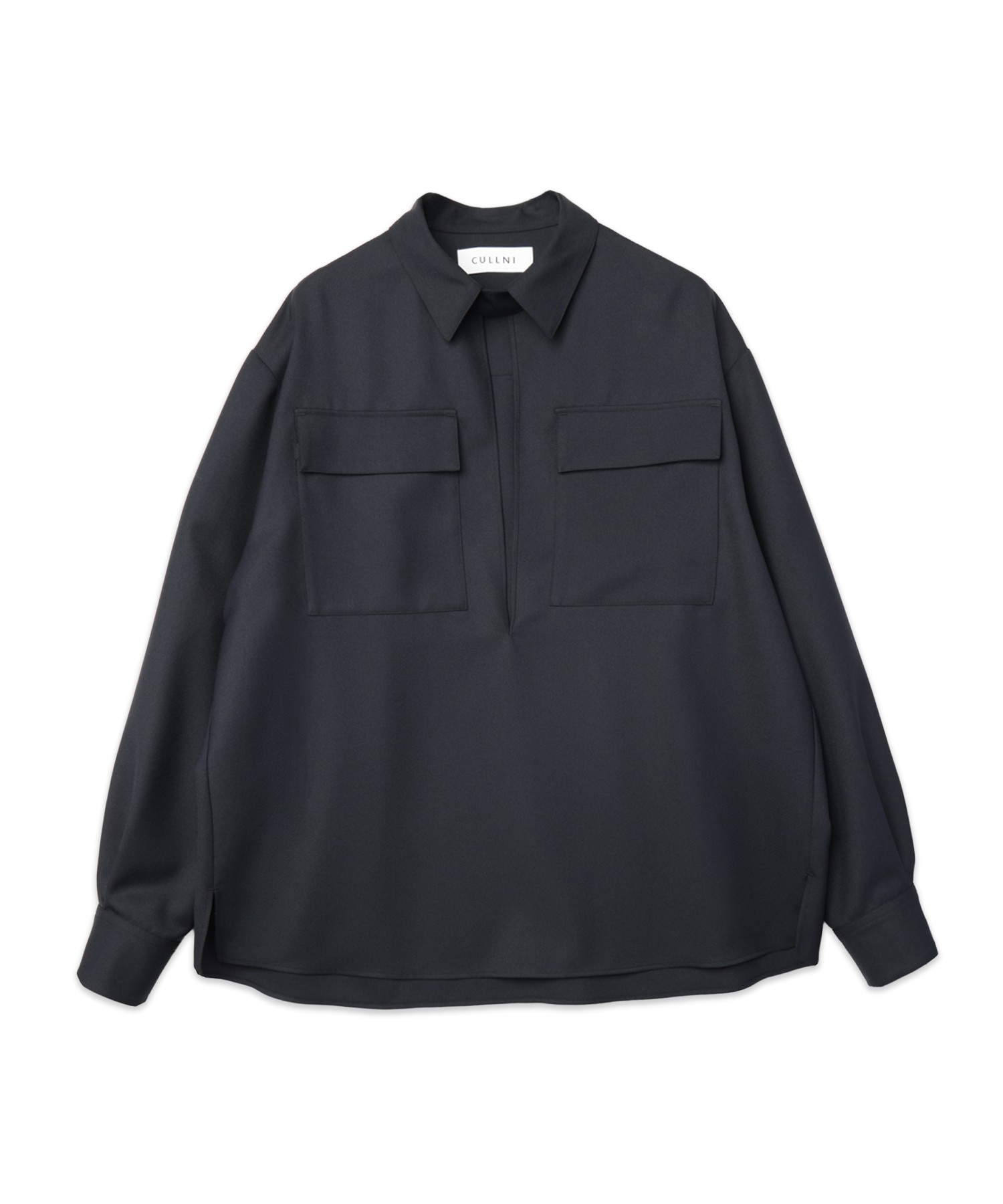 Dry Gabardine Skipper Collar Long Sleeve Shirt