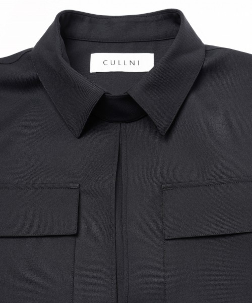 Dry Gabardine Skipper Collar Long Sleeve Shirt