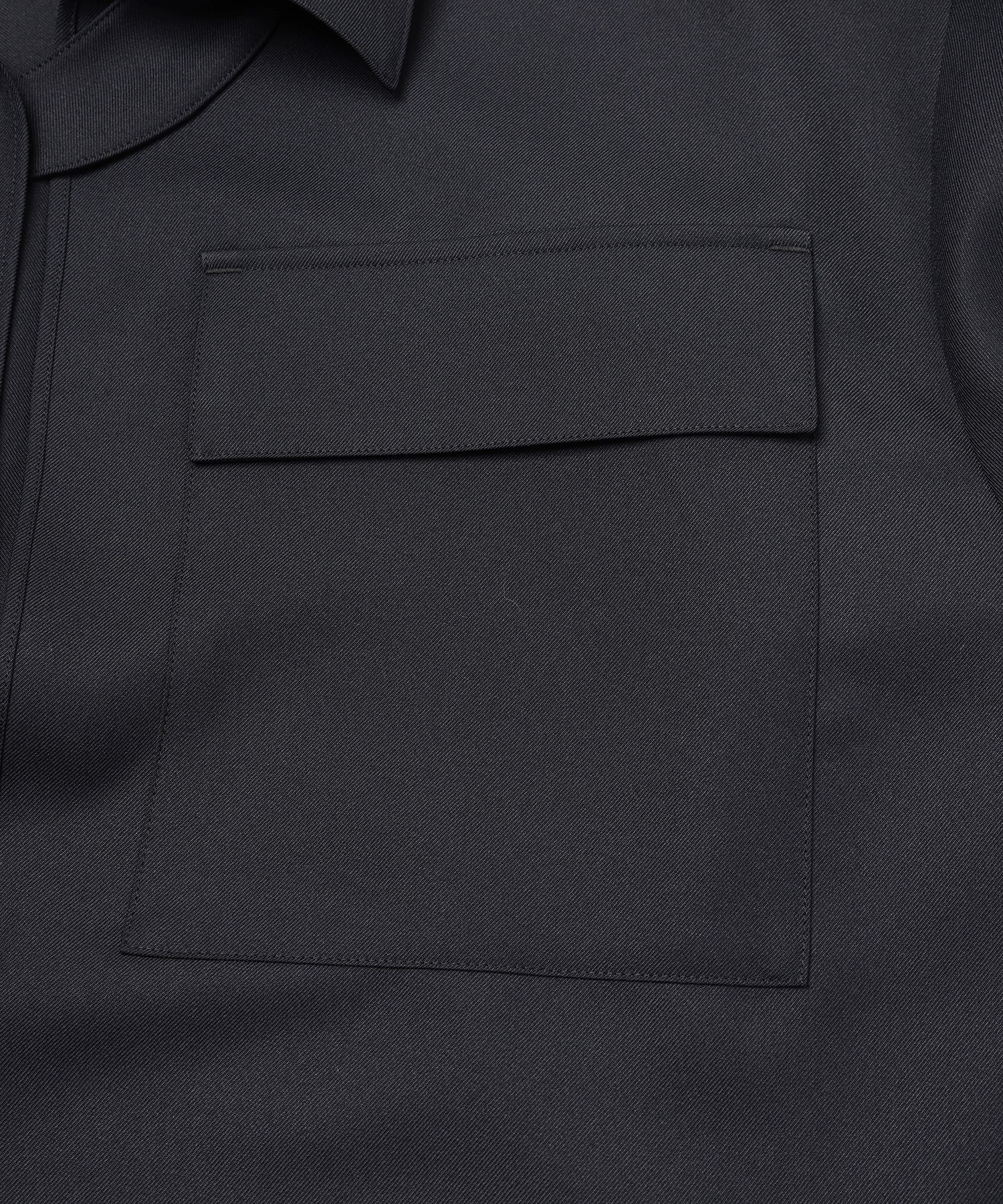 Dry Gabardine Skipper Collar Long Sleeve Shirt