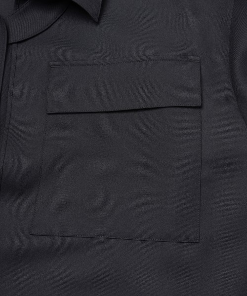 Dry Gabardine Skipper Collar Long Sleeve Shirt