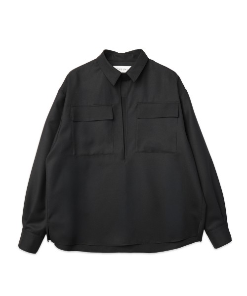 Dry Gabardine Skipper Collar Long Sleeve Shirt