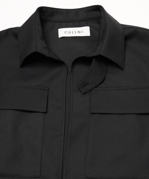Dry Gabardine Skipper Collar Long Sleeve Shirt