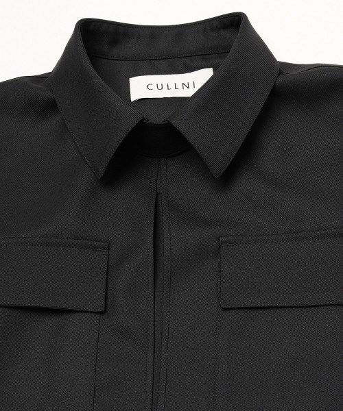 Dry Gabardine Skipper Collar Long Sleeve Shirt