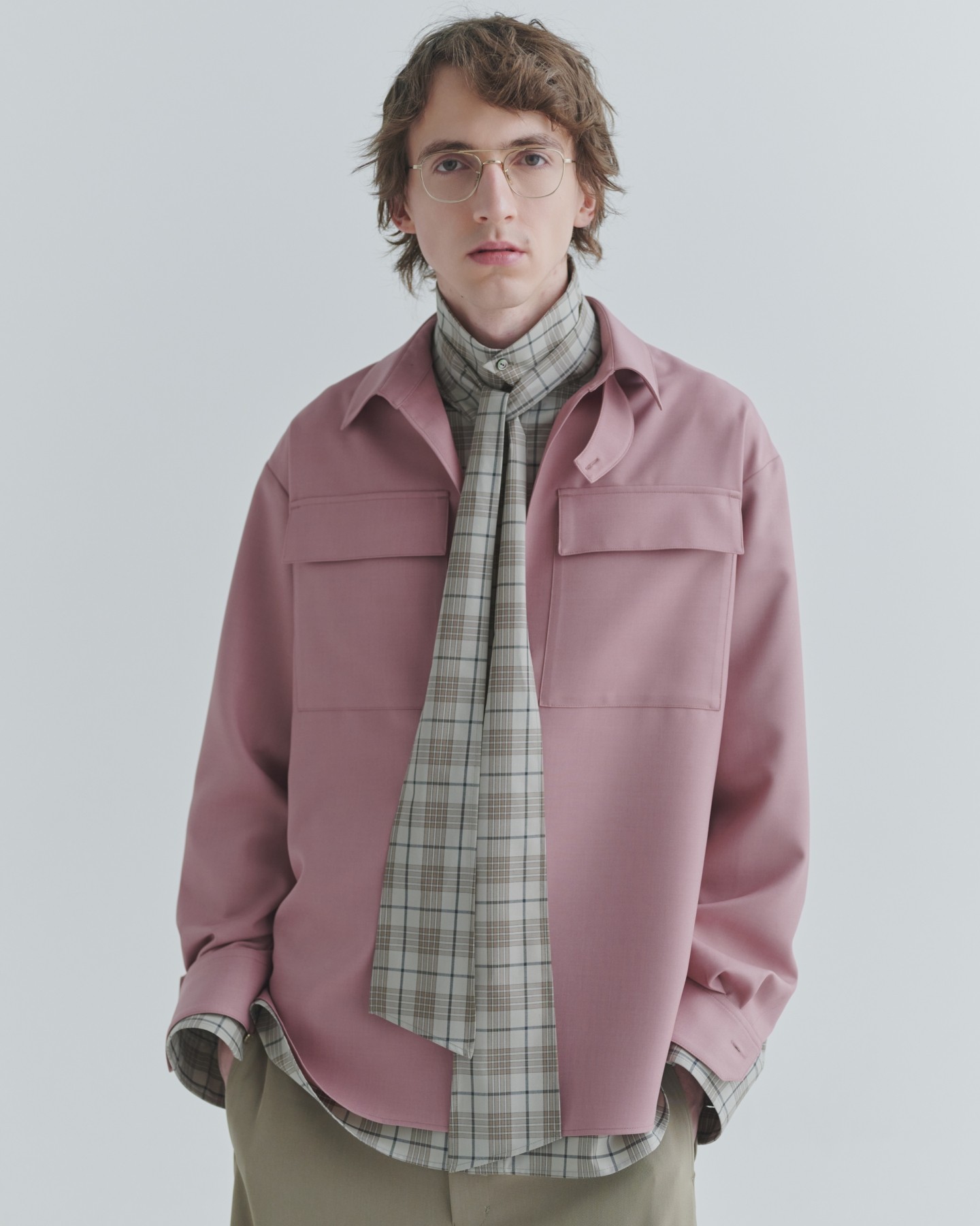 Dry Gabardine Skipper Collar Long Sleeve Shirt