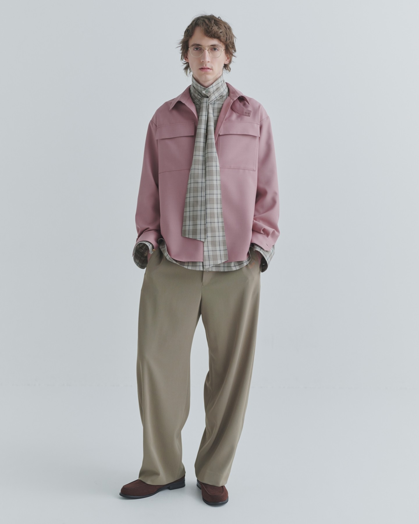 Dry Gabardine Skipper Collar Long Sleeve Shirt