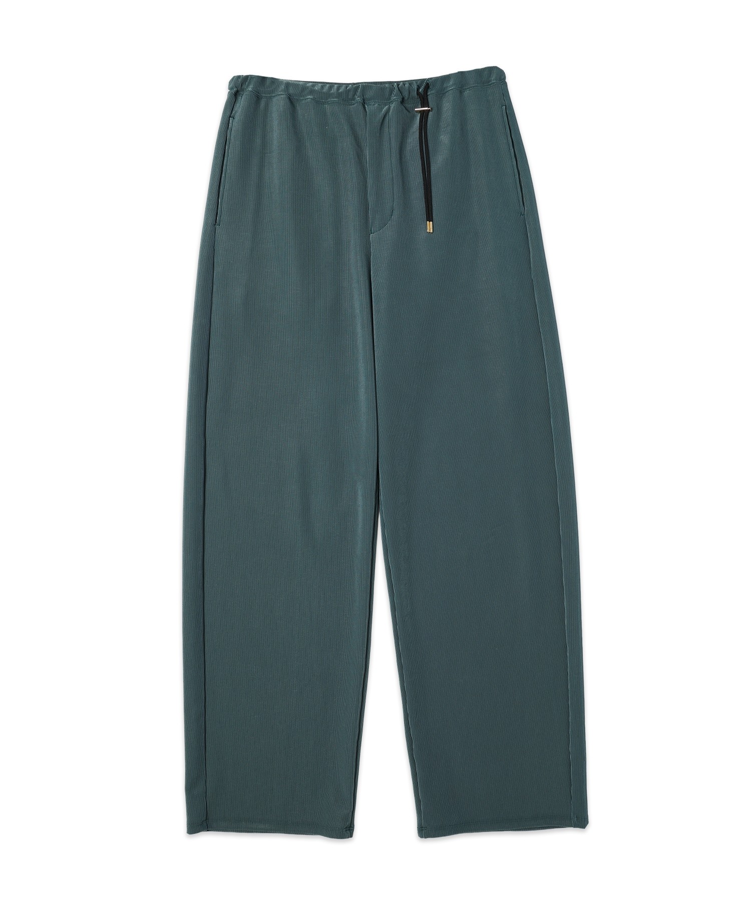 Stretch Fiber Cord Pique Drawstring Wide Pants