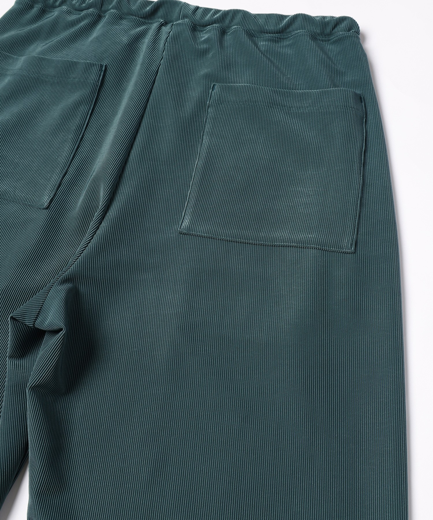 Stretch Fiber Cord Pique Drawstring Wide Pants