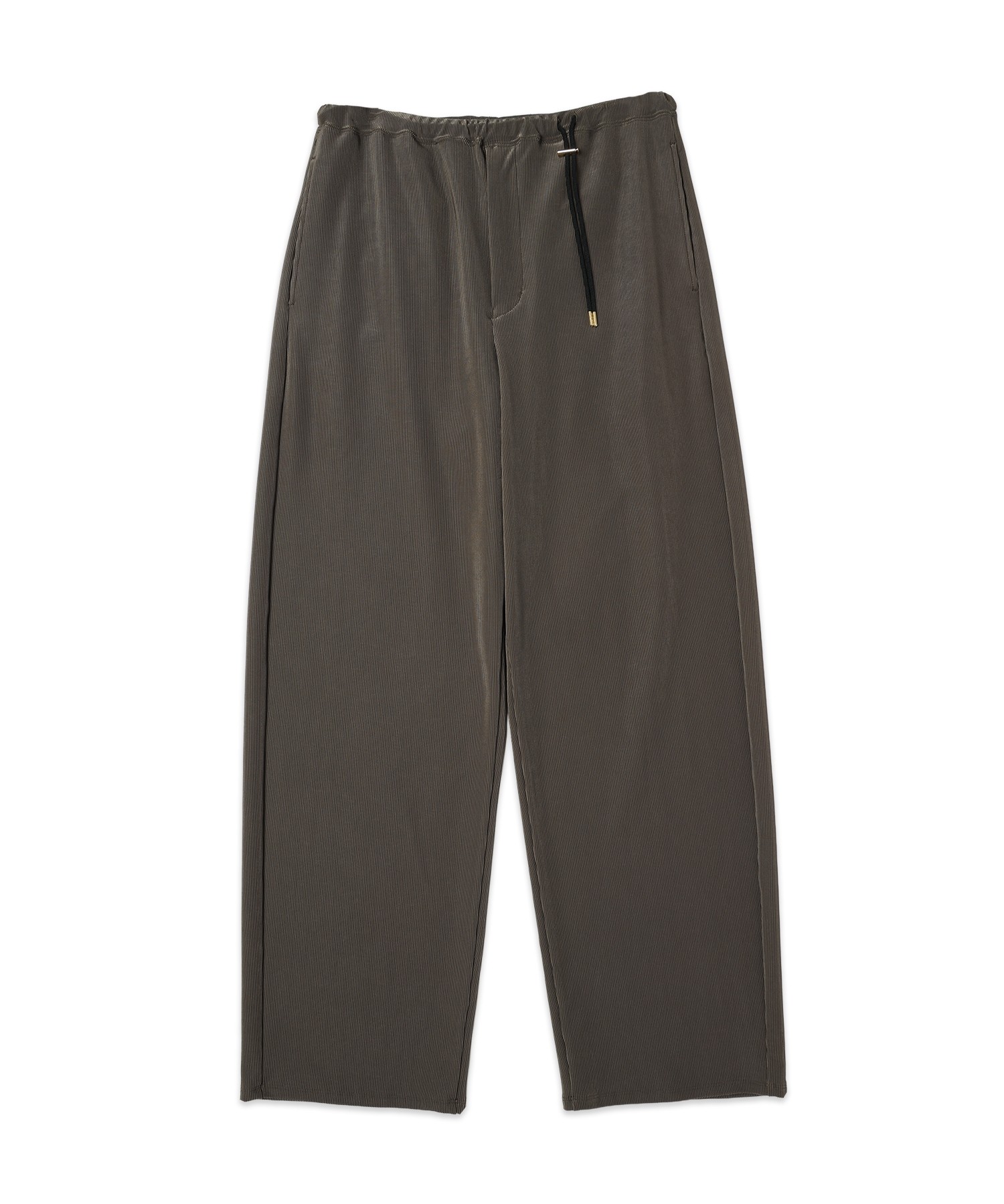 Stretch Fiber Cord Pique Drawstring Wide Pants