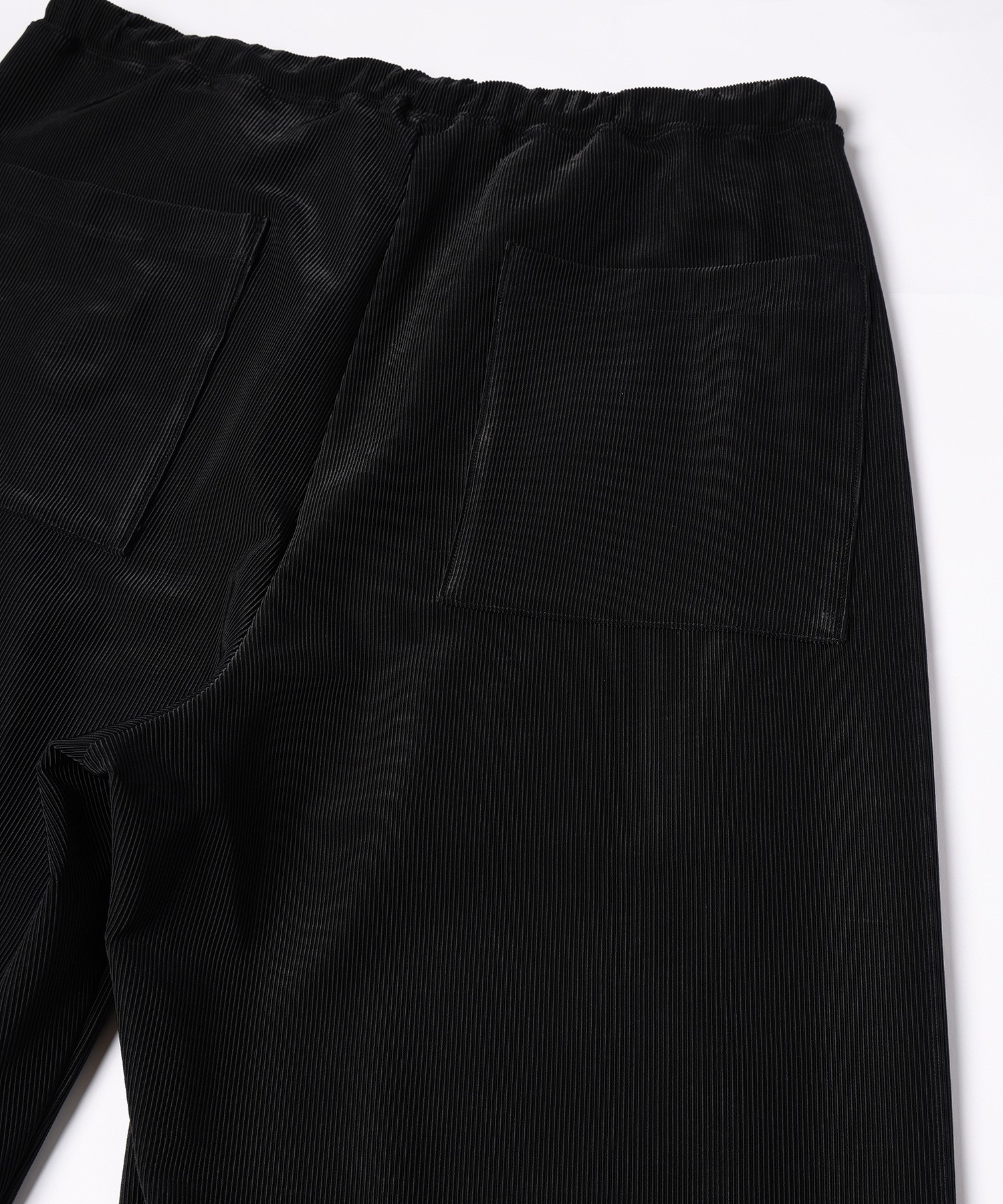 Stretch Fiber Cord Pique Drawstring Wide Pants