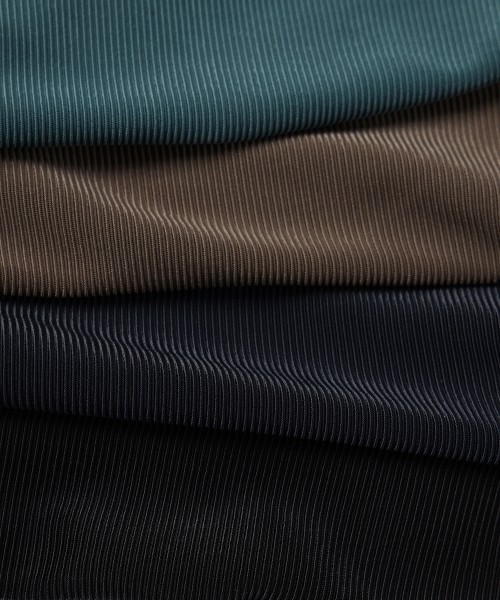 Stretch Fiber Cord Pique Drawstring Wide Pants