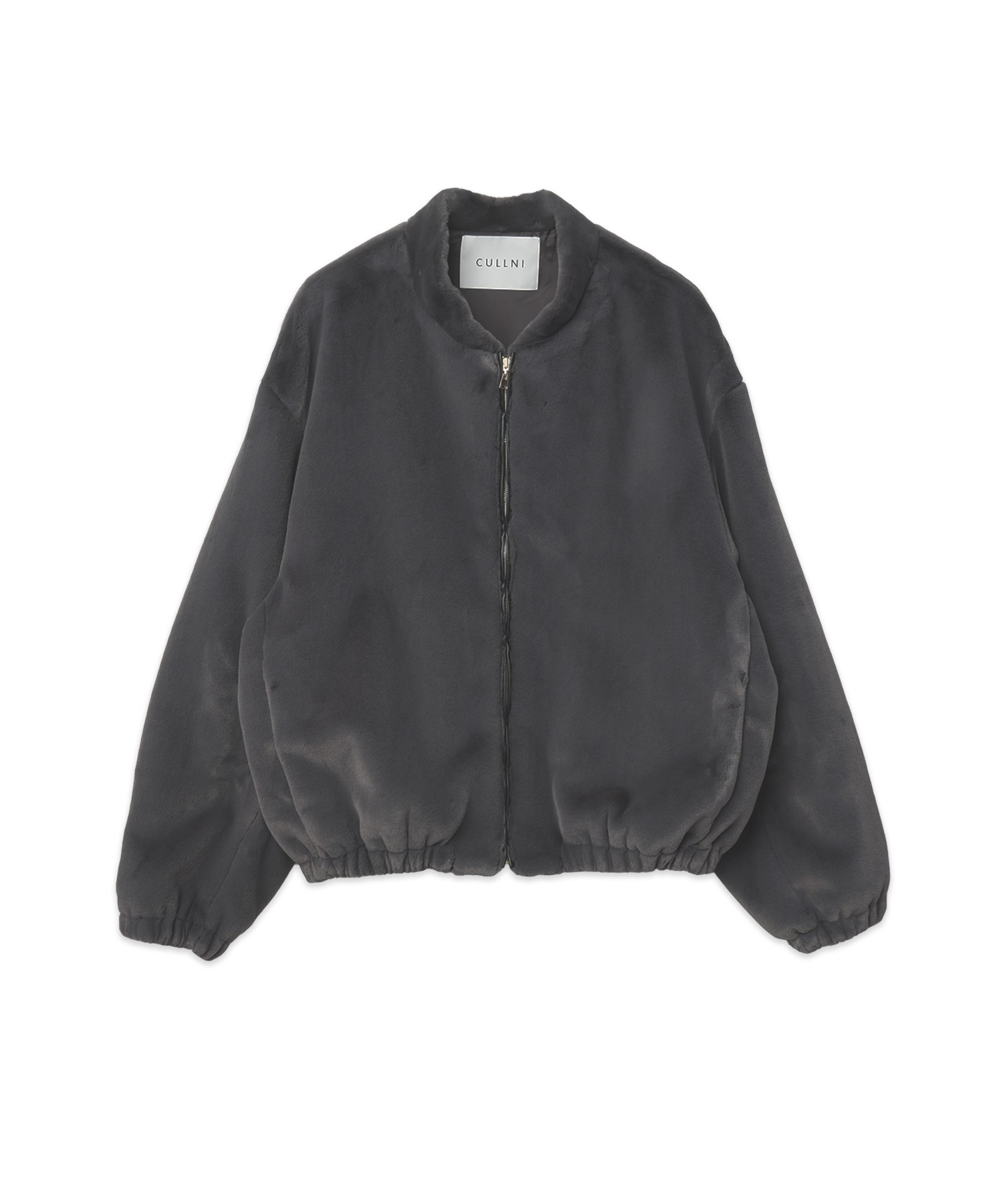 Clean Eco Fur Zip Up Minimal MA-1 Blouson