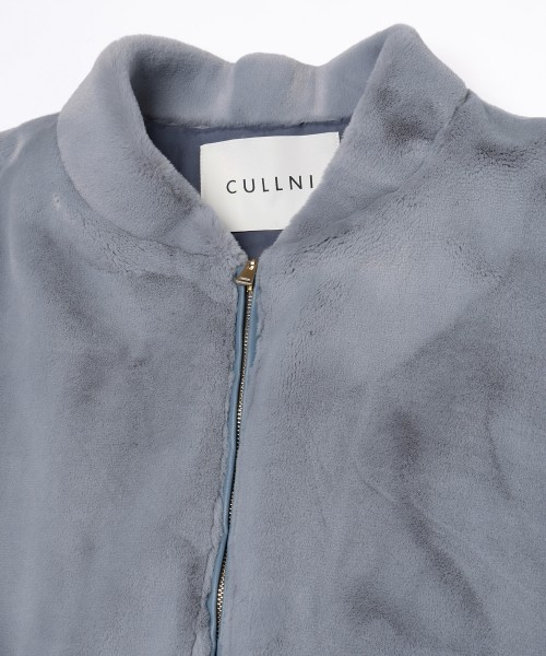 Clean Eco Fur Zip Up Minimal MA-1 Blouson