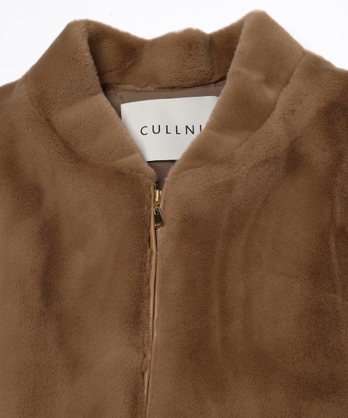 Clean Eco Fur Zip Up Minimal MA-1 Blouson