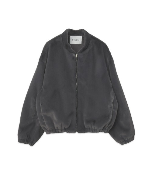Clean Eco Fur Zip Up Minimal MA-1 Blouson