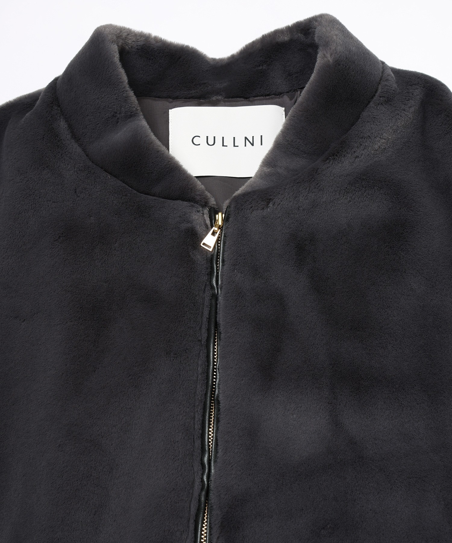 Clean Eco Fur Zip Up Minimal MA-1 Blouson
