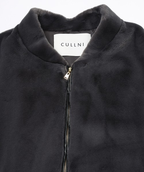 Clean Eco Fur Zip Up Minimal MA-1 Blouson
