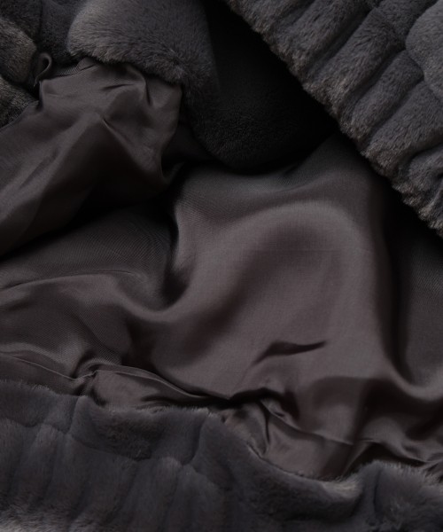 Clean Eco Fur Zip Up Minimal MA-1 Blouson