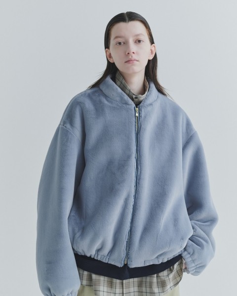 Clean Eco Fur Zip Up Minimal MA-1 Blouson