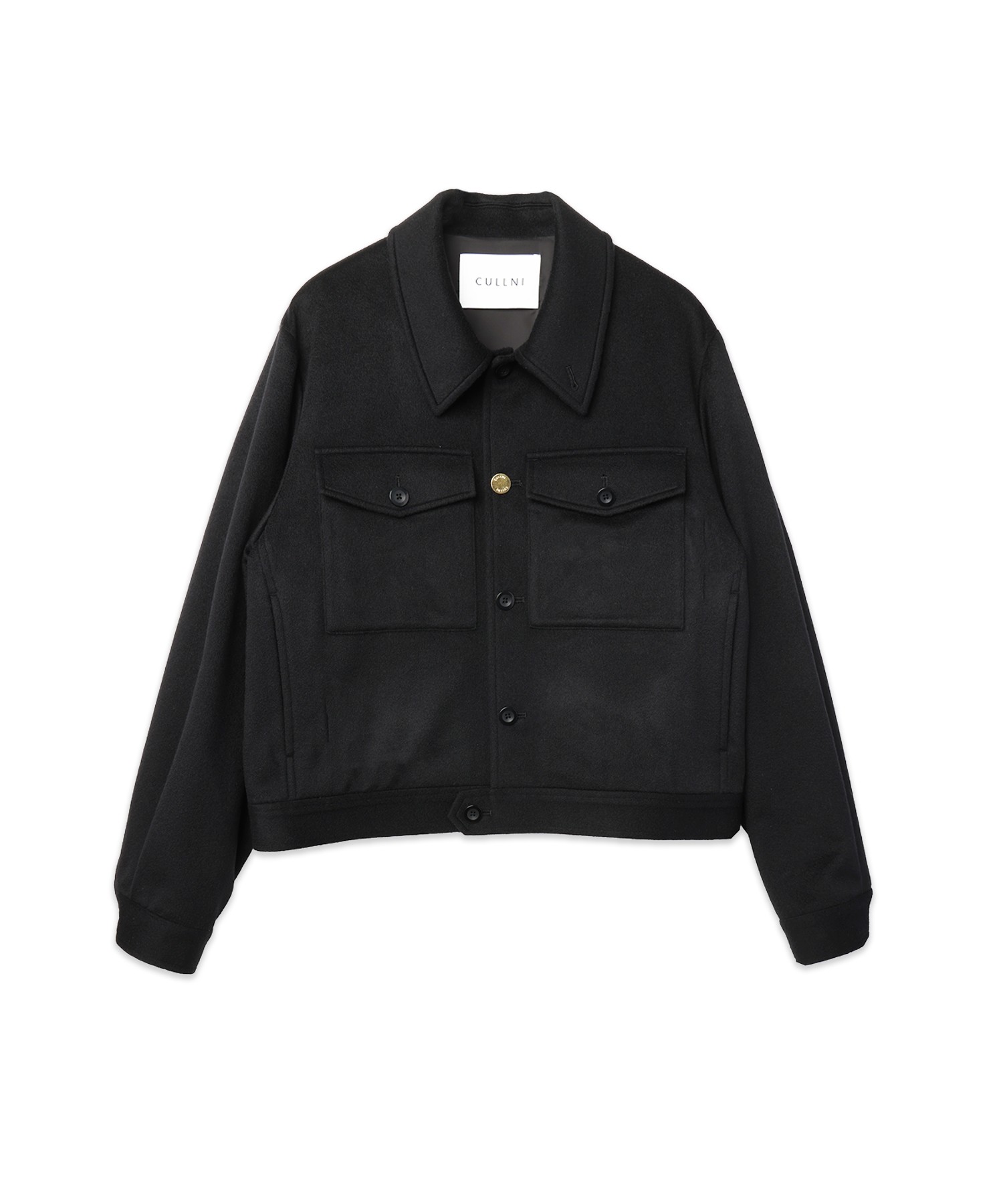 Pure Cashmere Melton Minimal Jacket