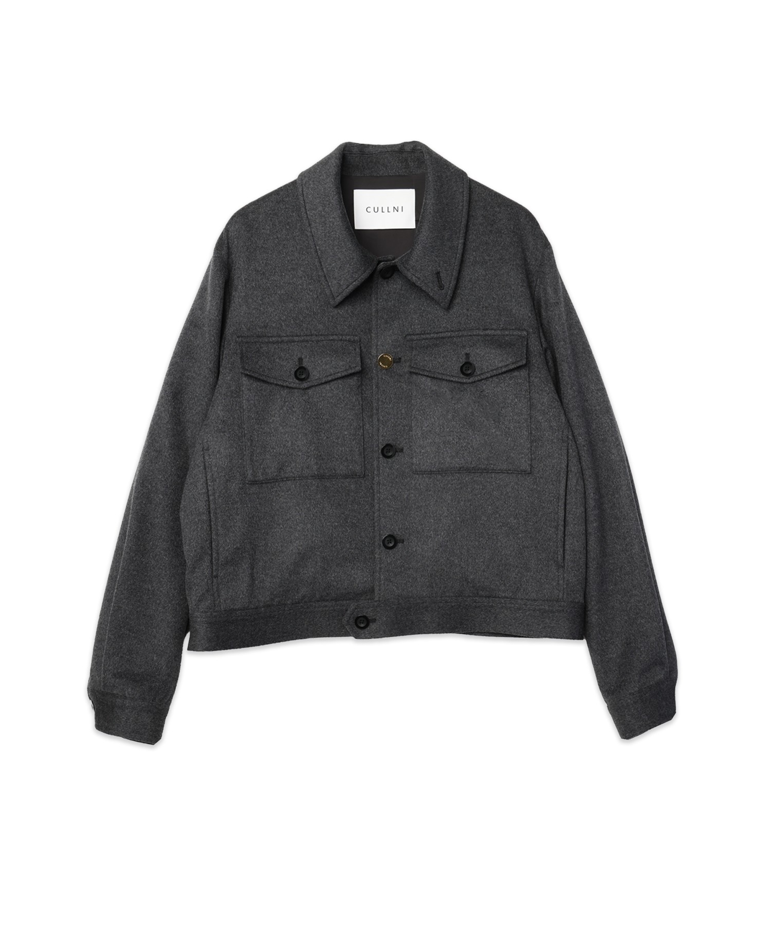 Pure Cashmere Melton Minimal Jacket