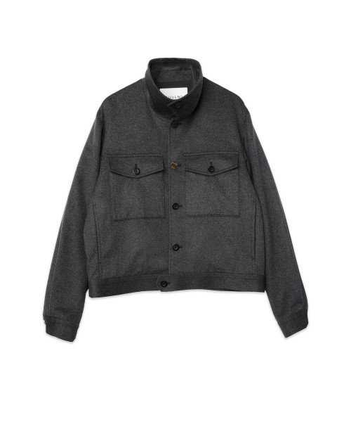Pure Cashmere Melton Minimal Jacket