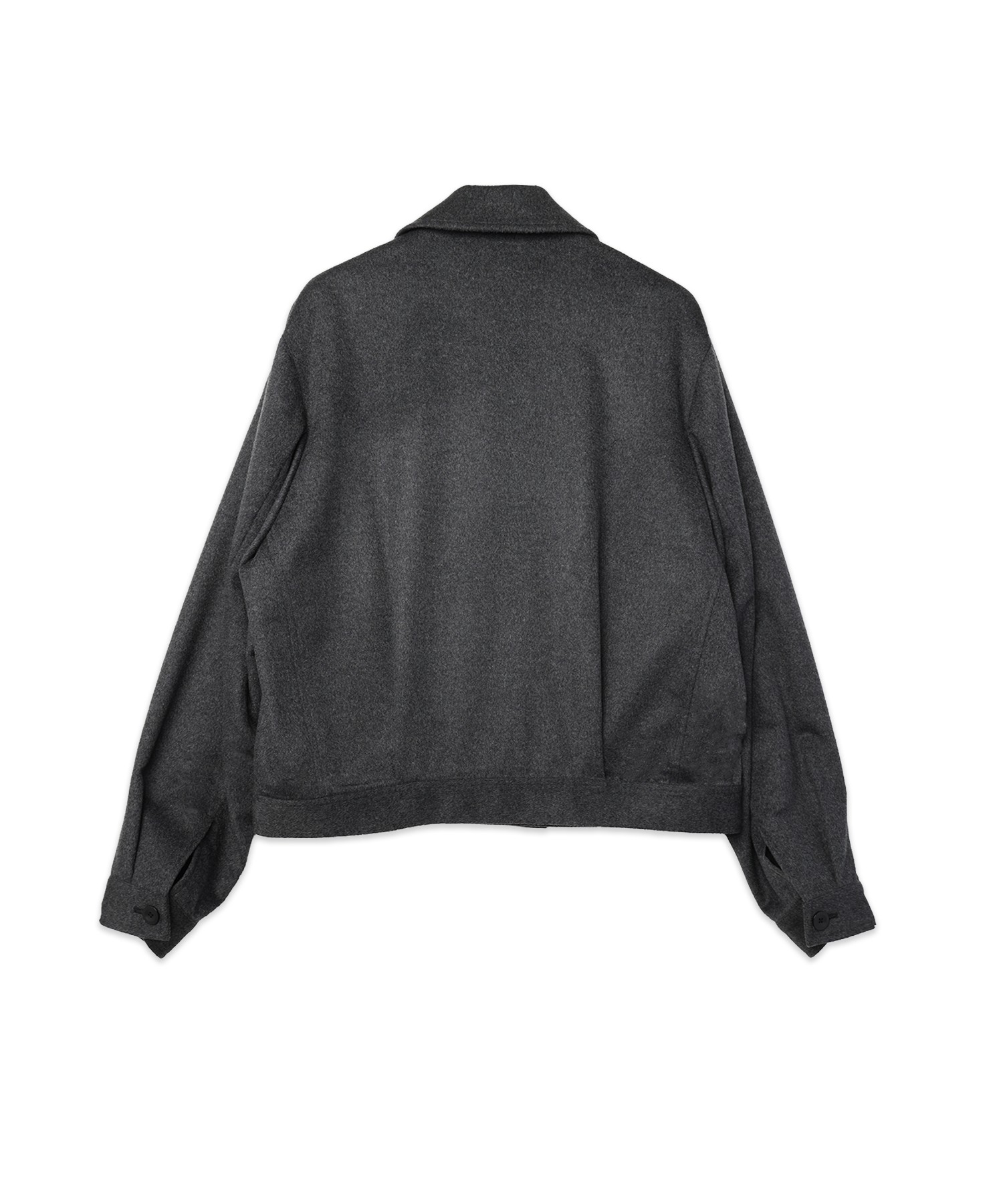 Pure Cashmere Melton Minimal Jacket