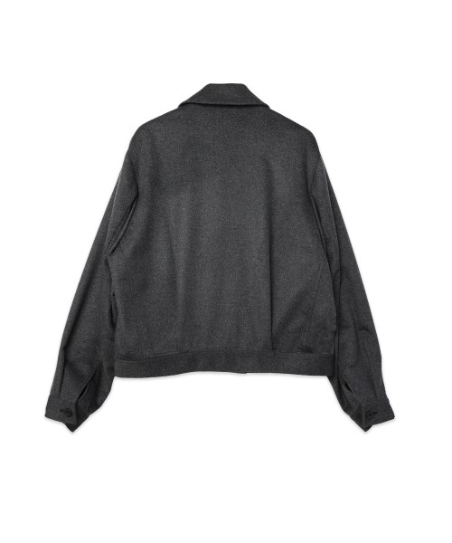 Pure Cashmere Melton Minimal Jacket