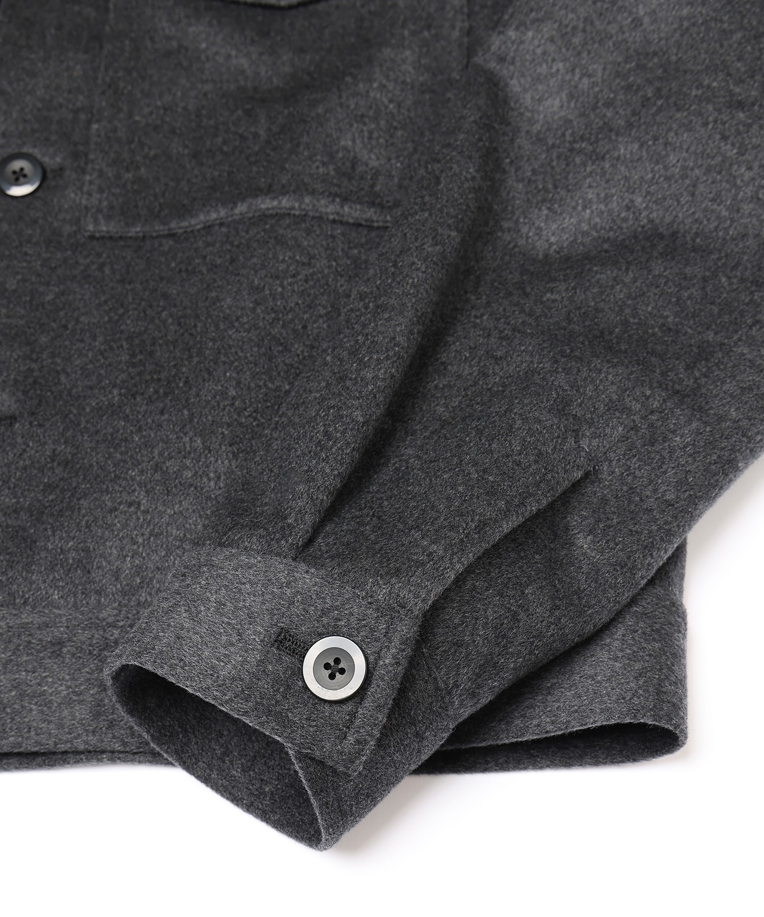 Pure Cashmere Melton Minimal Jacket