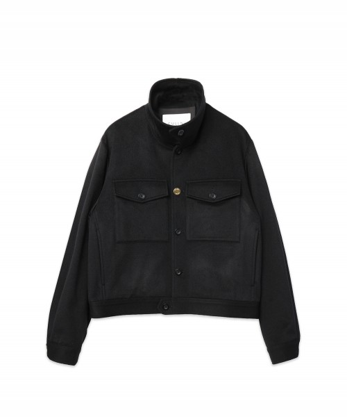 Pure Cashmere Melton Minimal Jacket