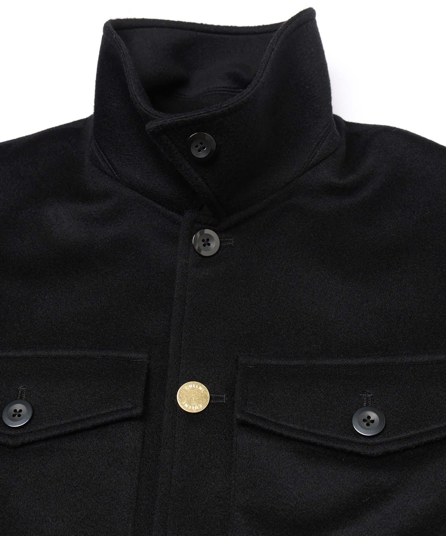 Pure Cashmere Melton Minimal Jacket