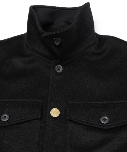 Pure Cashmere Melton Minimal Jacket